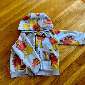 mini Rodini toddler organic zip sweatshirt